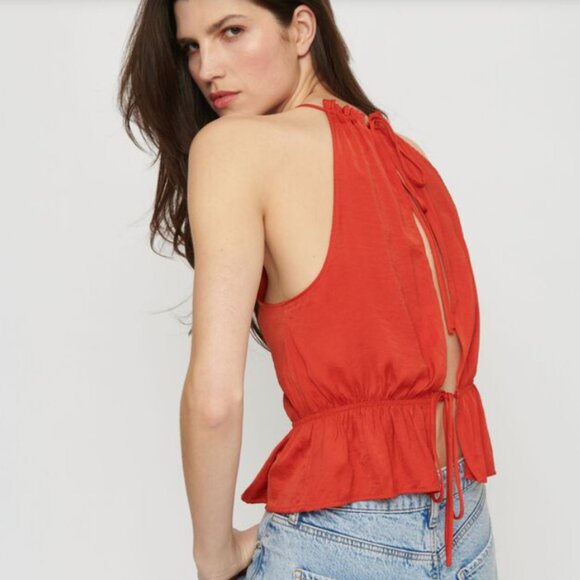 DYNAMITE/GARAGE Satin Halter Cami - Picture 2 of 5